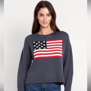 Old Navy American Flag Graphic Knit Sweater